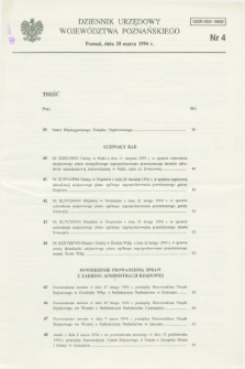 Dziennik Urzędowy Województwa Poznańskiego. 1994, nr 4 (28 marca)