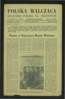 Polska Walcząca - Żołnierz Polski na Obczyźnie = La Pologne en Lutte : hebdomadaire militaire. R.2, nr 13 (5 maja 1940)