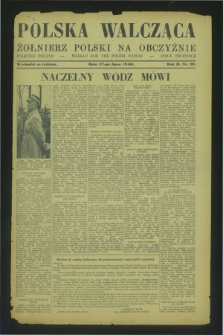 Polska Walcząca - Żołnierz Polski na Obczyźnie = Fighting Poland : weekly for the Polish Forces. R.2, nr 20 (27 lipca 1940)