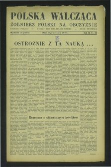 Polska Walcząca - Żołnierz Polski na Obczyźnie = Fighting Poland : weekly for the Polish Forces. R.2, nr 28 (21 września 1940)