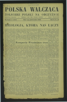 Polska Walcząca - Żołnierz Polski na Obczyźnie = Fighting Poland : weekly for the Polish Forces. R.2, nr 30 (5 października 1940)