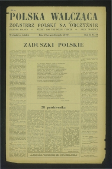 Polska Walcząca - Żołnierz Polski na Obczyźnie = Fighting Poland : weekly for the Polish Forces. R.2, nr 33 (26 października 1940)