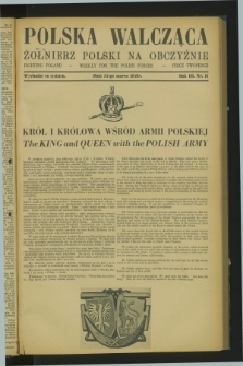 Polska Walcząca - Żołnierz Polski na Obczyźnie = Fighting Poland : weekly for the Polish Forces. R.3, nr 11 (15 marca 1941)