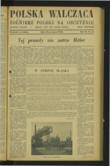 Polska Walcząca - Żołnierz Polski na Obczyźnie = Fighting Poland : weekly for the Polish Forces. R.3, nr 12 (22 marca 1941)