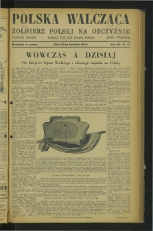 Polska Walcząca - Żołnierz Polski na Obczyźnie = Fighting Poland : weekly for the Polish Forces. R.3, nr 17 (26 kwietnia 1941)