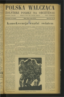 Polska Walcząca - Żołnierz Polski na Obczyźnie = Fighting Poland : weekly for the Polish Forces. R.3, nr 19 (10 maja 1941)