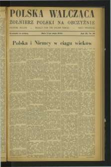 Polska Walcząca - Żołnierz Polski na Obczyźnie = Fighting Poland : weekly for the Polish Forces. R.3, nr 20 (17 maja 1941)