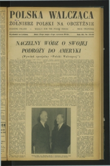 Polska Walcząca - Żołnierz Polski na Obczyźnie = Fighting Poland : weekly for the Polish Forces. R.3, nr 22/23 (31 maja i 7 czerwca 1941)