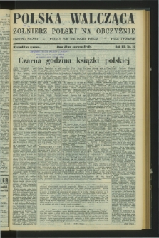 Polska Walcząca - Żołnierz Polski na Obczyźnie = Fighting Poland : weekly for the Polish Forces. R.3, nr 25 (21 czerwca 1941)