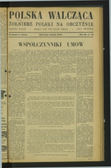 Polska Walcząca - Żołnierz Polski na Obczyźnie = Fighting Poland : weekly for the Polish Forces. R.3, nr 32 (9 sierpnia 1941)