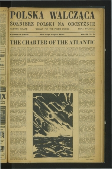 Polska Walcząca - Żołnierz Polski na Obczyźnie = Fighting Poland : weekly for the Polish Forces. R.3, nr 34 (23 sierpnia 1941)