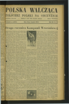 Polska Walcząca - Żołnierz Polski na Obczyźnie = Fighting Poland : weekly for the Polish Forces. R.3, nr 35 (30 sierpnia 1941)