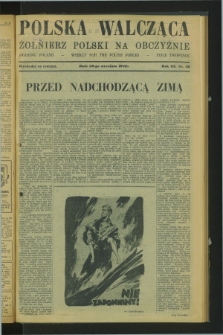 Polska Walcząca - Żołnierz Polski na Obczyźnie = Fighting Poland : weekly for the Polish Forces. R.3, nr 38 (20 września 1941)