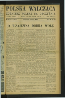 Polska Walcząca - Żołnierz Polski na Obczyźnie = Fighting Poland : weekly for the Polish Forces. R.3, nr 39 (27 września 1941)