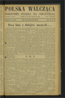 Polska Walcząca - Żołnierz Polski na Obczyźnie = Fighting Poland : weekly for the Polish Forces. R.3, nr 40 (4 października 1941)