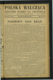 Polska Walcząca - Żołnierz Polski na Obczyźnie = Fighting Poland : weekly for the Polish Forces. R.3, nr 41 (11 października 1941)