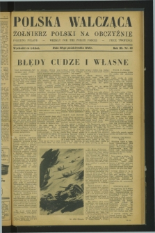 Polska Walcząca - Żołnierz Polski na Obczyźnie = Fighting Poland : weekly for the Polish Forces. R.3, nr 42 (18 października 1941)