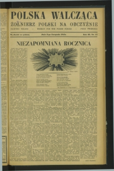 Polska Walcząca - Żołnierz Polski na Obczyźnie = Fighting Poland : weekly for the Polish Forces. R.3, nr 45 (8 listopada 1941)