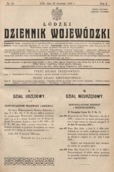 Łódzki Dziennik Wojewódzki. 1928, nr 15