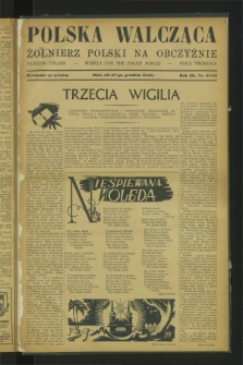 Polska Walcząca - Żołnierz Polski na Obczyźnie = Fighting Poland : weekly for the Polish Forces. R.3, nr 51/52 (20 i 27 grudnia 1941)