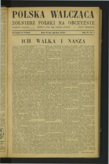Polska Walcząca - Żołnierz Polski na Obczyźnie = Fighting Poland : weekly for the Polish Forces. R.4, nr 4 (24 stycznia 1942)