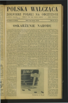 Polska Walcząca - Żołnierz Polski na Obczyźnie = Fighting Poland : weekly for the Polish Forces. R.4, nr 6 (7 lutego 1942)