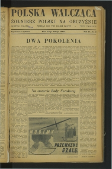 Polska Walcząca - Żołnierz Polski na Obczyźnie = Fighting Poland : weekly for the Polish Forces. R.4, nr 9 (28 lutego 1942)