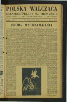 Polska Walcząca - Żołnierz Polski na Obczyźnie = Fighting Poland : weekly for the Polish Forces. R.4, nr 17 (25 kwietnia 1942)