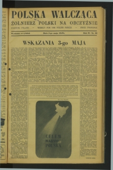 Polska Walcząca - Żołnierz Polski na Obczyźnie = Fighting Poland : weekly for the Polish Forces. R.4, nr 18 (2 maja 1942)