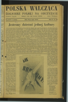 Polska Walcząca - Żołnierz Polski na Obczyźnie = Fighting Poland : weekly for the Polish Forces. R.4, nr 20 (16 maja 1942)