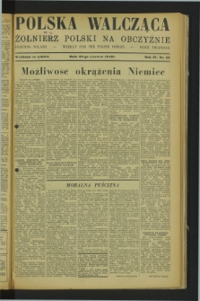 Polska Walcząca - Żołnierz Polski na Obczyźnie = Fighting Poland : weekly for the Polish Forces. R.4, nr 25 (20 czerwca 1942)