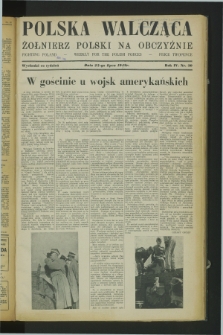 Polska Walcząca - Żołnierz Polski na Obczyźnie = Fighting Poland : weekly for the Polish Forces. R.4, nr 30 (25 lipca 1942)