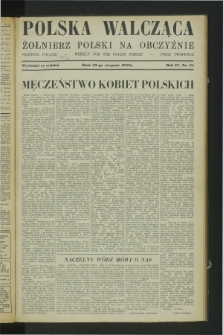 Polska Walcząca - Żołnierz Polski na Obczyźnie = Fighting Poland : weekly for the Polish Forces. R.4, nr 34 (22 sierpnia 1942)