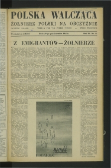 Polska Walcząca - Żołnierz Polski na Obczyźnie = Fighting Poland : weekly for the Polish Forces. R.4, nr 41 (10 października 1942)