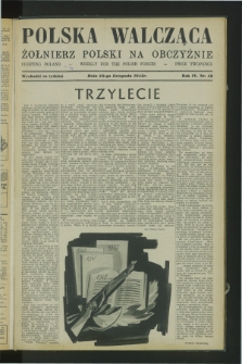 Polska Walcząca - Żołnierz Polski na Obczyźnie = Fighting Poland : weekly for the Polish Forces. R.4, nr 48 (28 listopada 1942)