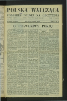 Polska Walcząca - Żołnierz Polski na Obczyźnie = Fighting Poland : weekly for the Polish Forces. R.4, nr 50 (12 grudnia 1942)