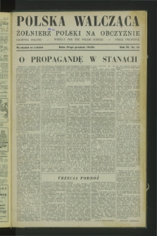 Polska Walcząca - Żołnierz Polski na Obczyźnie = Fighting Poland : weekly for the Polish Forces. R.4, nr 51 (19 grudnia 1942)