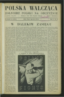 Polska Walcząca - Żołnierz Polski na Obczyźnie = Fighting Poland : weekly for the Polish Forces. R.5, nr 2 (16 stycznia 1943)
