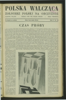 Polska Walcząca - Żołnierz Polski na Obczyźnie = Fighting Poland : weekly for the Polish Forces. R.5, nr 18 (8 maja 1943)