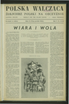 Polska Walcząca - Żołnierz Polski na Obczyźnie = Fighting Poland : weekly for the Polish Forces. R.5, nr 51/52 (24 i 31 grudnia 1943)