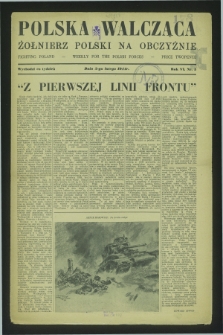 Polska Walcząca - Żołnierz Polski na Obczyźnie = Fighting Poland : weekly for the Polish Forces. R.6, nr 5 (5 lutego 1944)