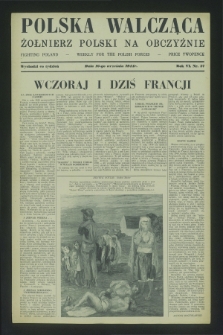 Polska Walcząca - Żołnierz Polski na Obczyźnie = Fighting Poland : weekly for the Polish Forces. R.6, nr 37 (16 września 1944)