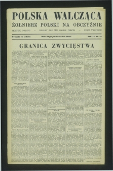 Polska Walcząca - Żołnierz Polski na Obczyźnie = Fighting Poland : weekly for the Polish Forces. R.6, nr 43 (28 października 1944)