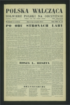 Polska Walcząca - Żołnierz Polski na Obczyźnie = Fighting Poland : weekly for the Polish Forces. R.8, nr 34 (24 sierpnia 1946)