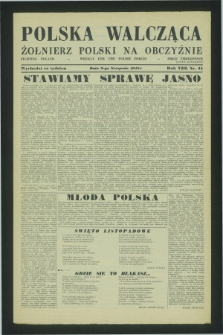 Polska Walcząca - Żołnierz Polski na Obczyźnie = Fighting Poland : weekly for the Polish Forces. R.8, nr 45 (9 listopada 1946)