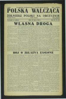 Polska Walcząca - Żołnierz Polski na Obczyźnie = Fighting Poland : Polish weekly. R.9, nr 27 (12 lipca 1947)