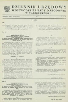 Dziennik Urzędowy Wojewódzkiej Rady Narodowej w Tarnobrzegu. 1977, nr 7 (31 grudnia)