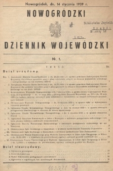 Nowogródzki Dziennik Wojewódzki. 1939, nr 1