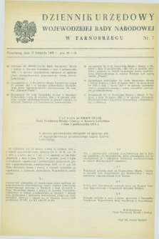 Dziennik Urzędowy Wojewódzkiej Rady Narodowej w Tarnobrzegu. 1983, nr 7 (15 listopada)