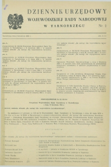 Dziennik Urzędowy Wojewódzkiej Rady Narodowej w Tarnobrzegu. 1984, nr 2 (2 kwietnia)